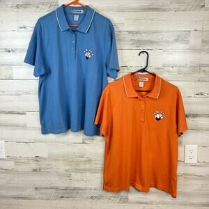 Lot of 2 Extreme Ladies 3XL Bowling Polo Embroidered Pins – Performance Rib Knit